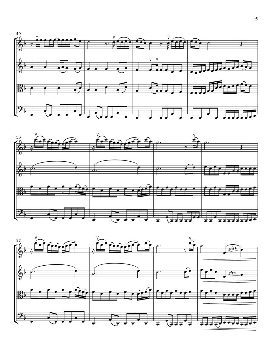 Sign Of The Times String Quartet scores gallery preview page 5