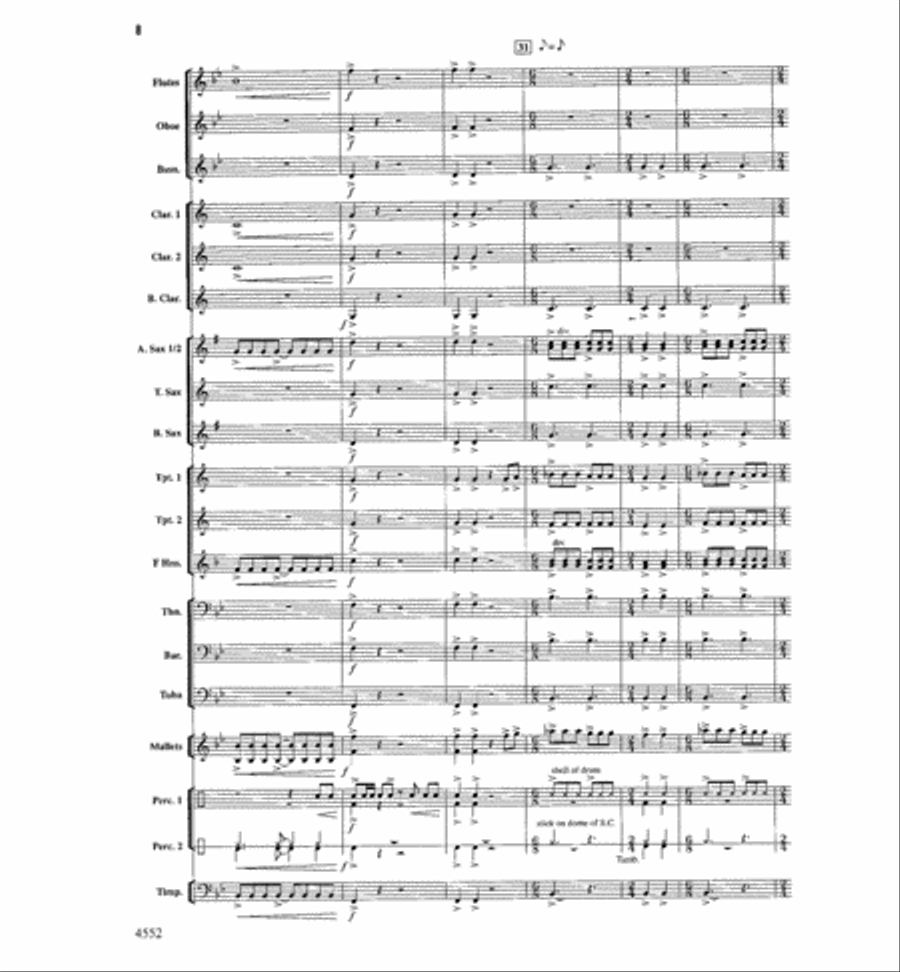 The Light Of Dawn Concert Band scores gallery preview page 7