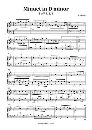 Minuet in D minor, BWV 812/4