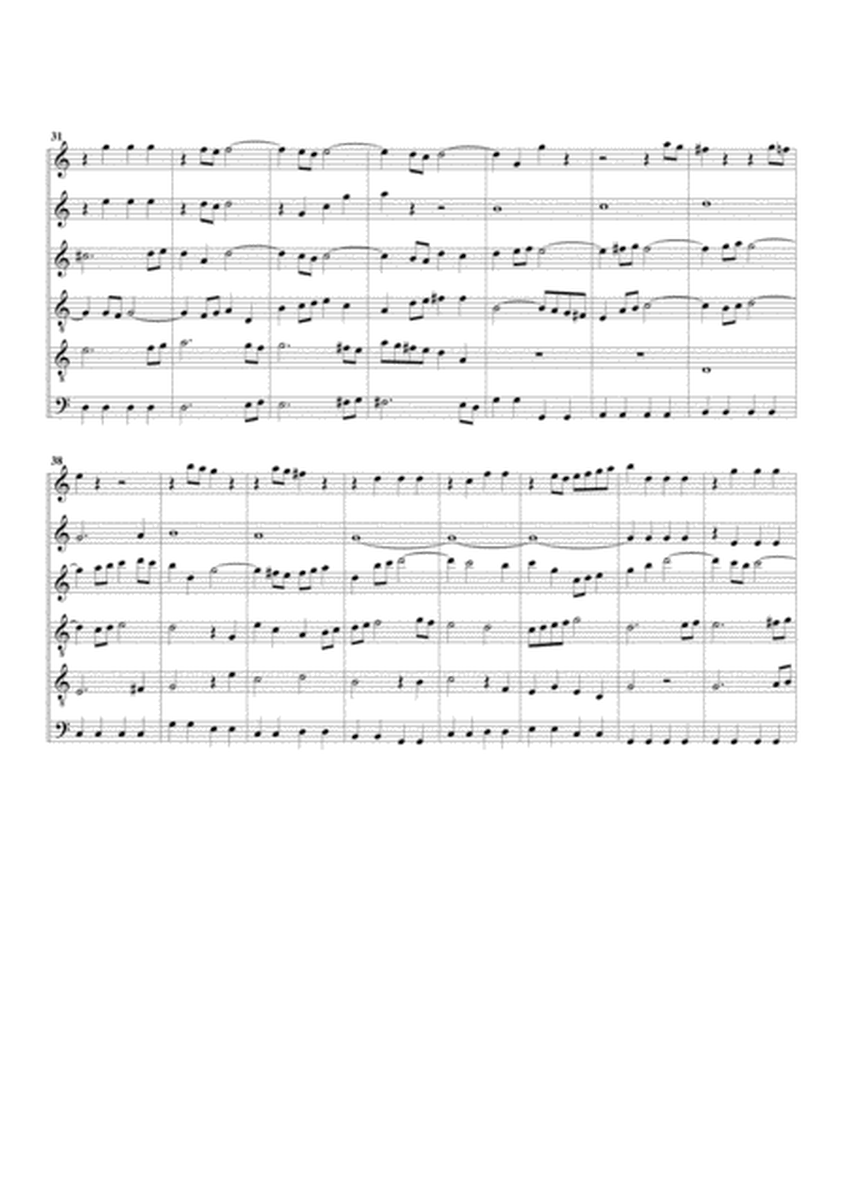 Motet O Jesu Christ, meins Lebens Licht, BWV 118 (arrangement for 6 recorders) image number null