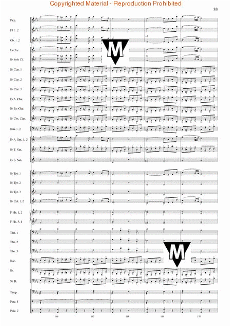 Triumphal March (from Aida) Concert Band scores gallery preview page 34