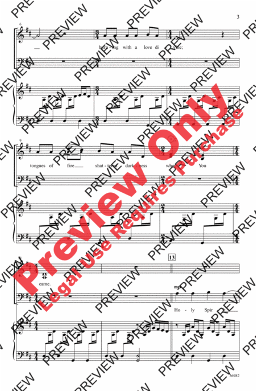 The Flame 3-Part scores gallery preview page 3