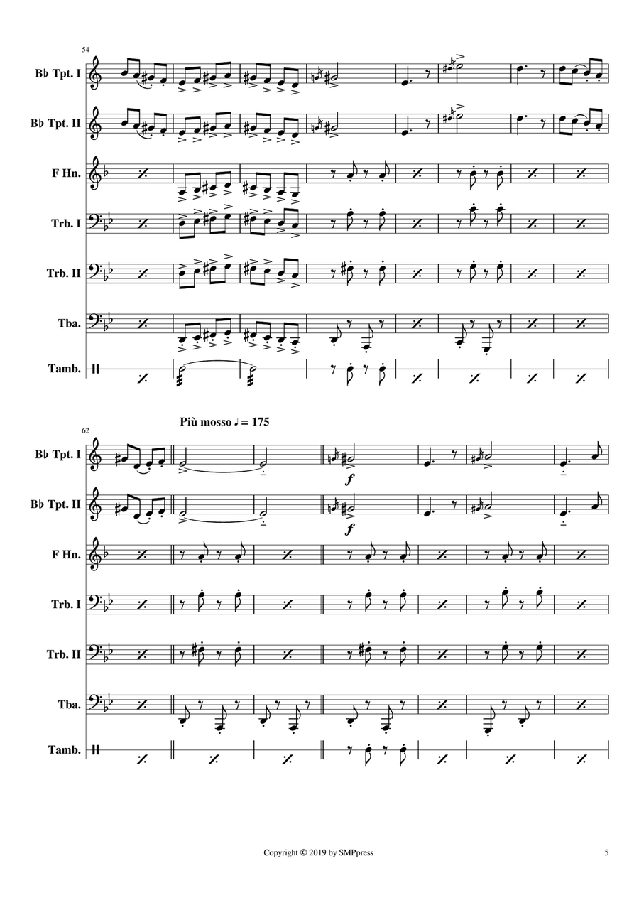 Freilach - A Joyful Yiddish Dance Brass Ensemble scores gallery preview page 5