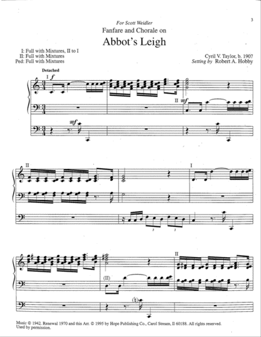 Two English Hymn Tune Settings Organ scores gallery preview page 2