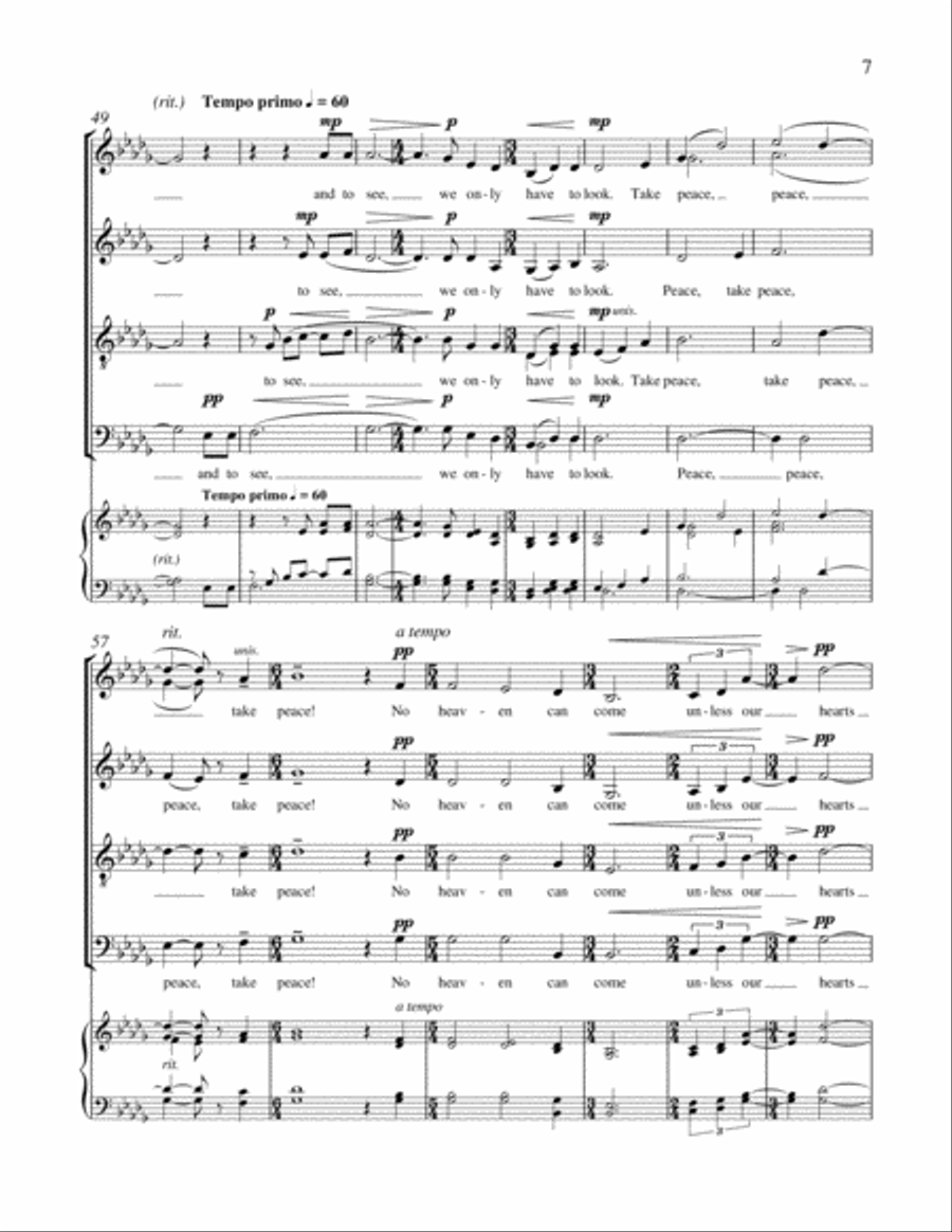 Take Peace Take Peace 4-Part scores gallery preview page 6