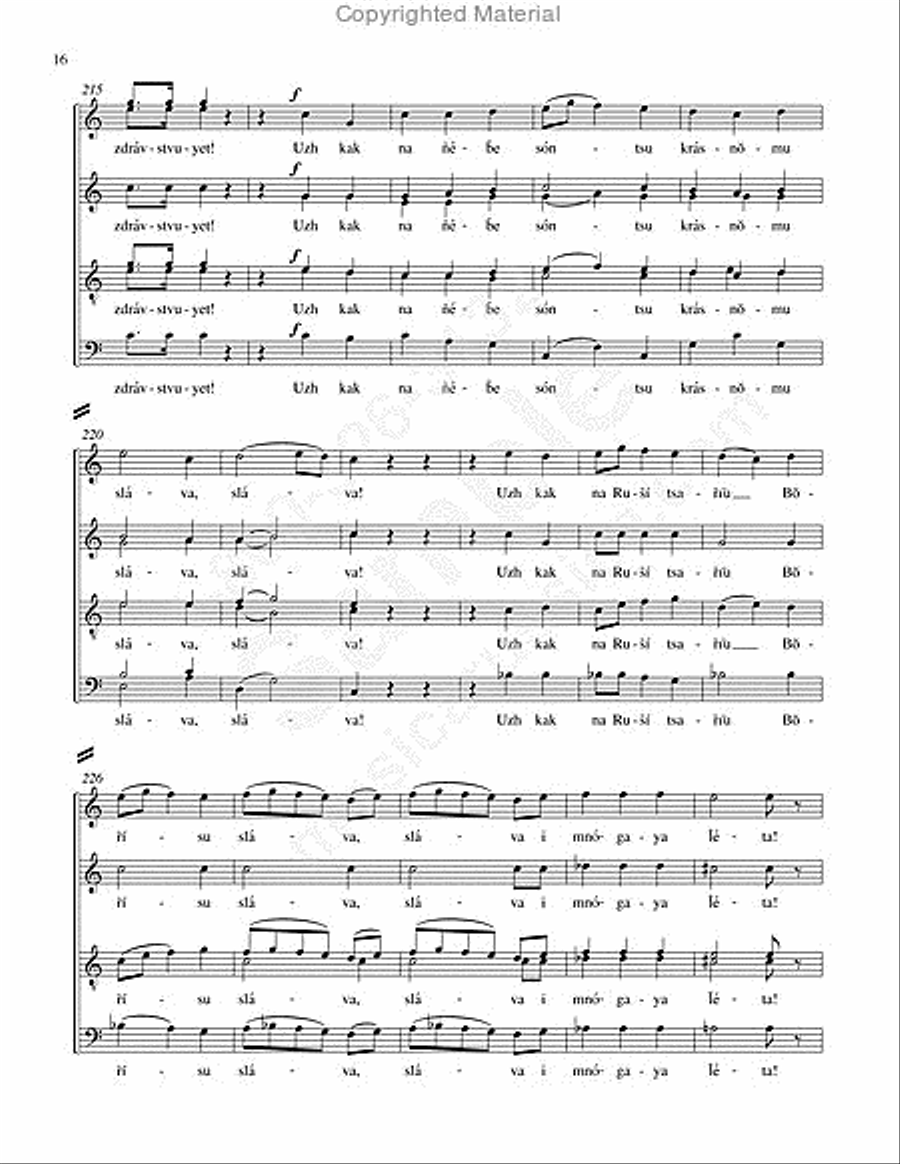 Coronation Scene from 'Boris Godunov' (Choral Parts) 4-Part scores gallery preview page 15