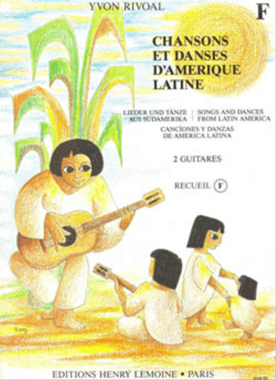 Chansons et danses d'Amerique latine - Volume F Acoustic Guitar scores gallery preview page 1