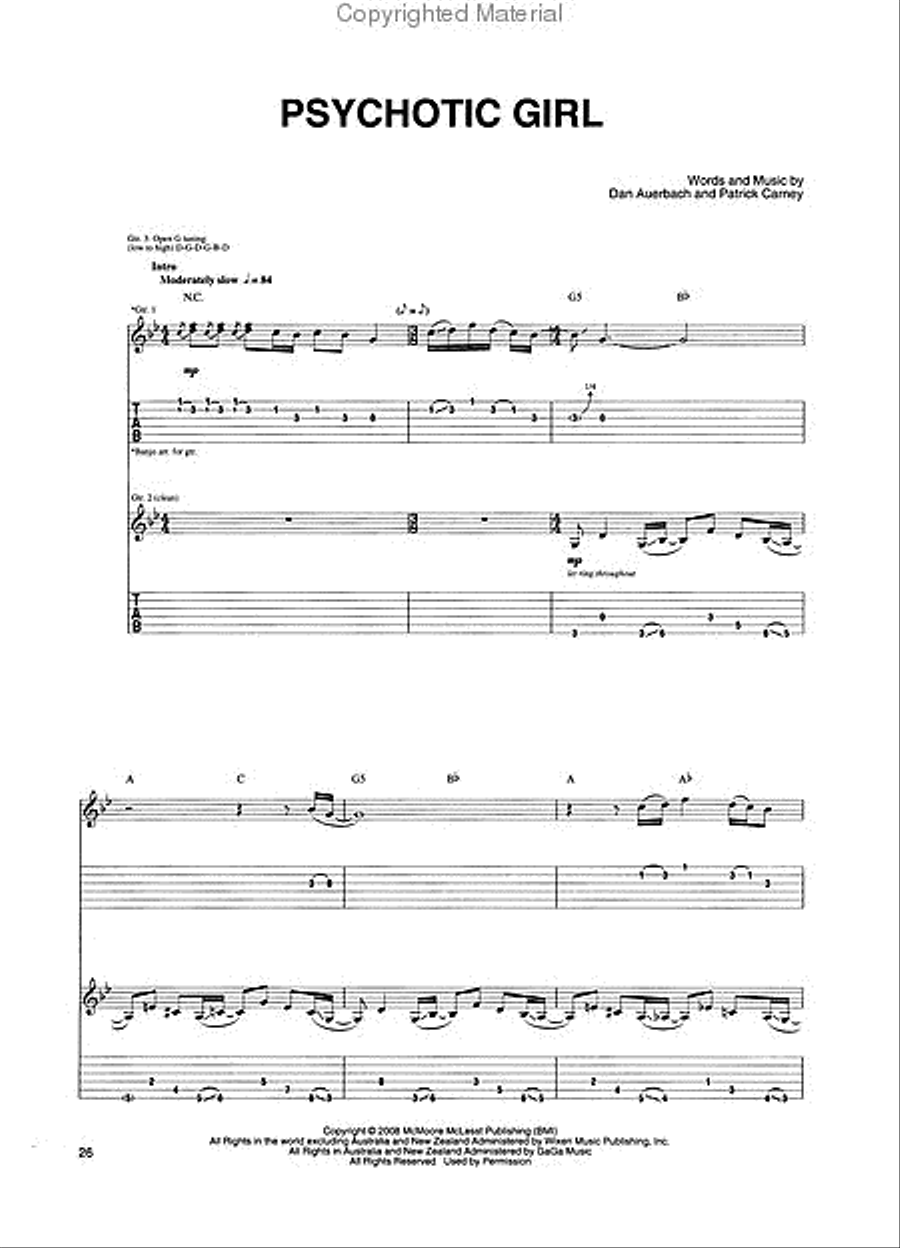 The Black Keys - Attack & Release Electric Guitar scores gallery preview page 4