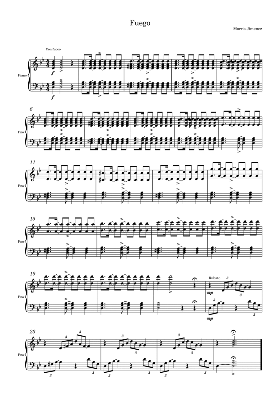 Fuego Fuego Part scores gallery preview page 1