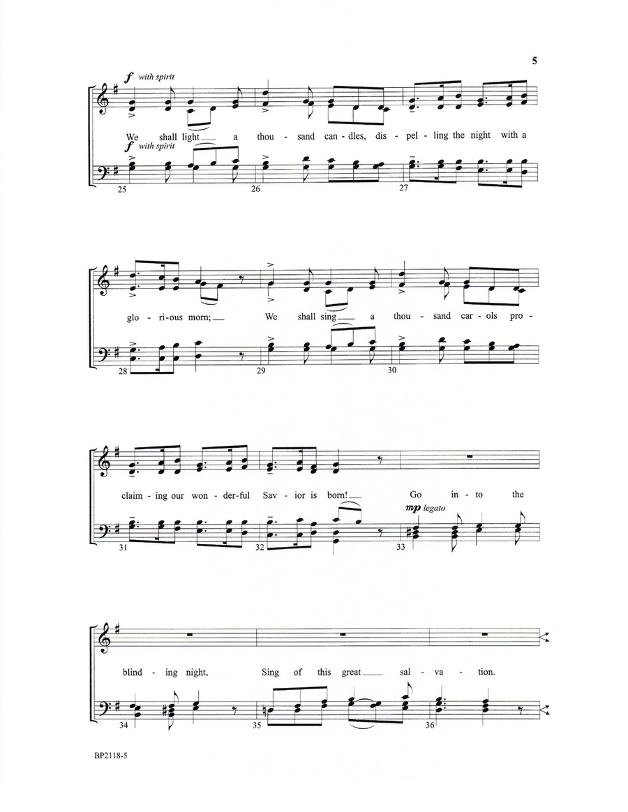 We Shall Light a Thousand Candles 4-Part scores gallery preview page 5