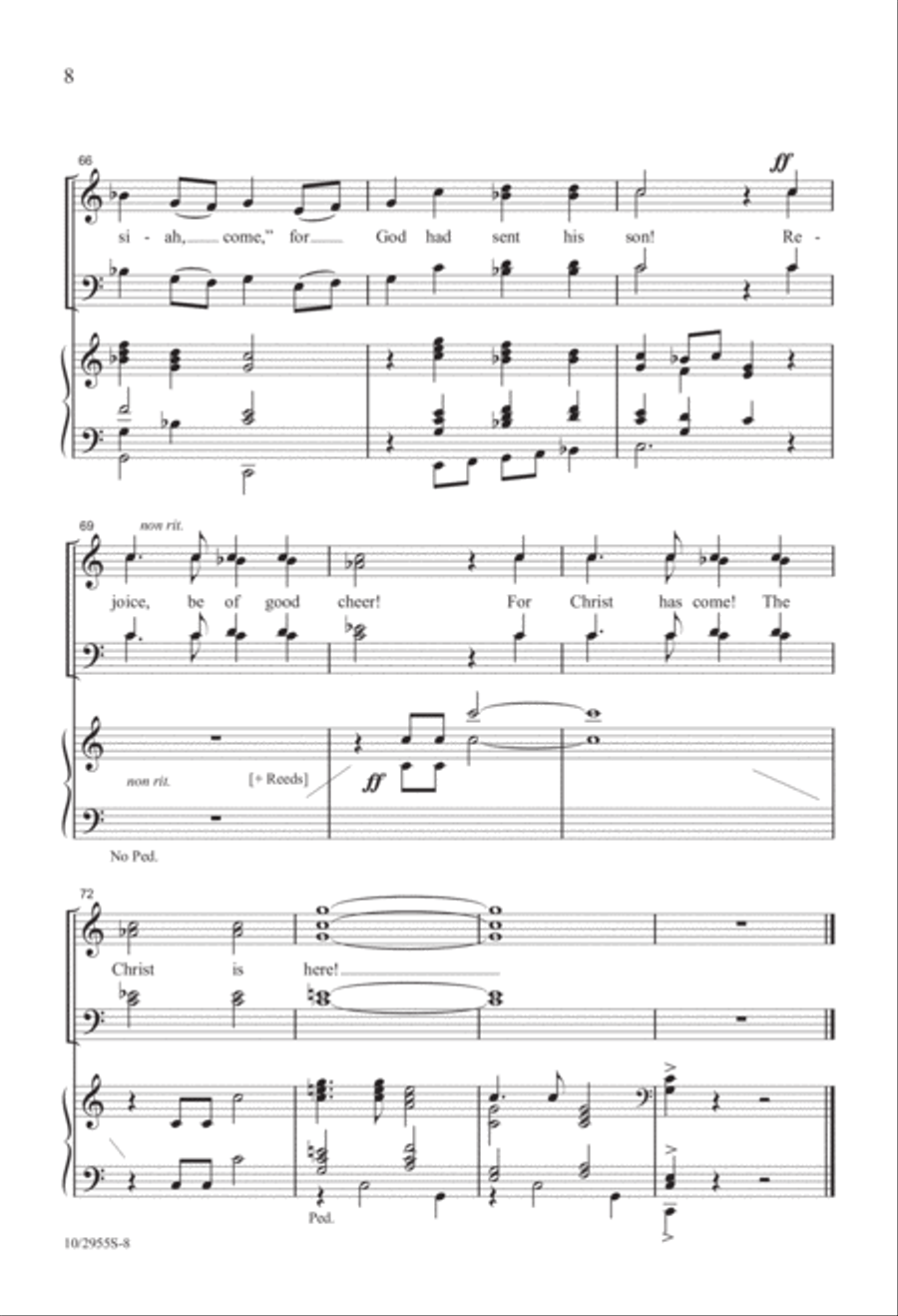Messiah Comes, Emmanuel! Messiah Comes, Emmanuel! 4-Part scores gallery preview page 8