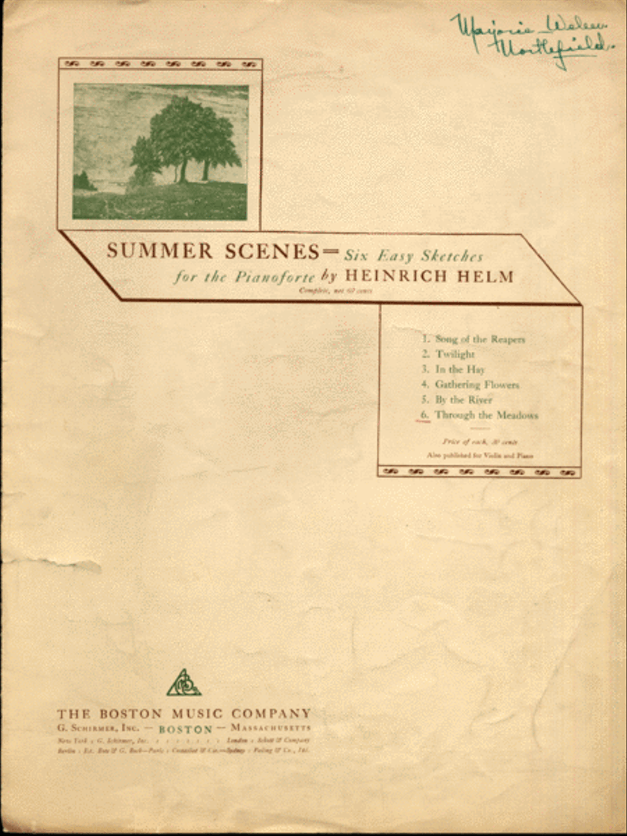 Through the Meadows Piano Solo scores gallery preview page 1