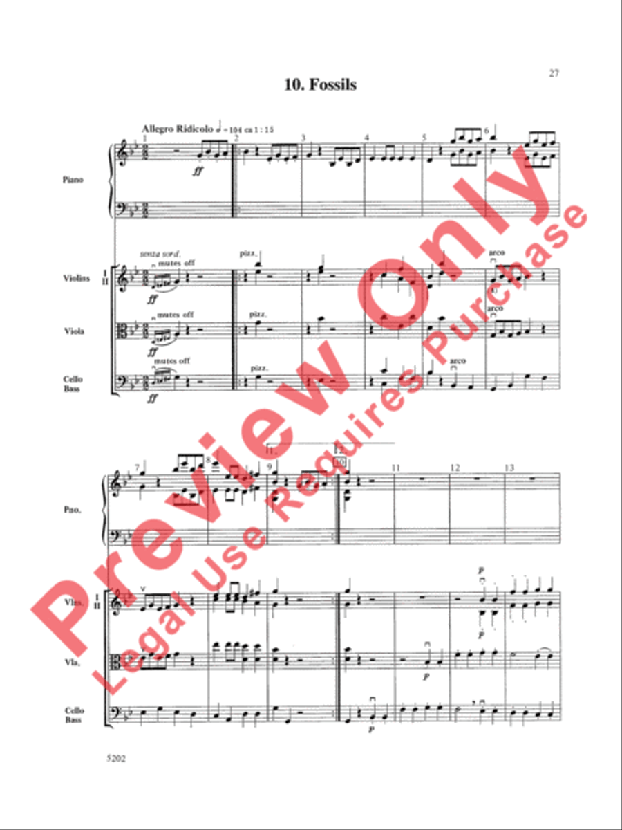 Carnival of the Animals Carnival of the Animals String Orchestra scores gallery preview page 28