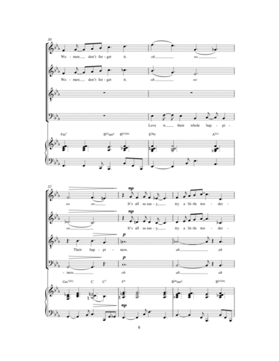 Try A Little Tenderness Choir scores gallery preview page 6