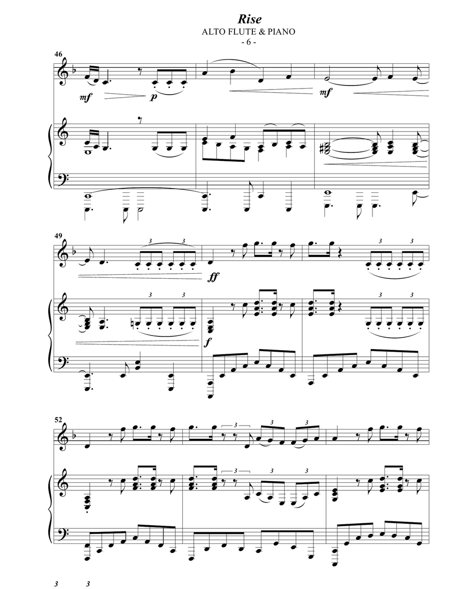 Rise Flute Solo scores gallery preview page 6