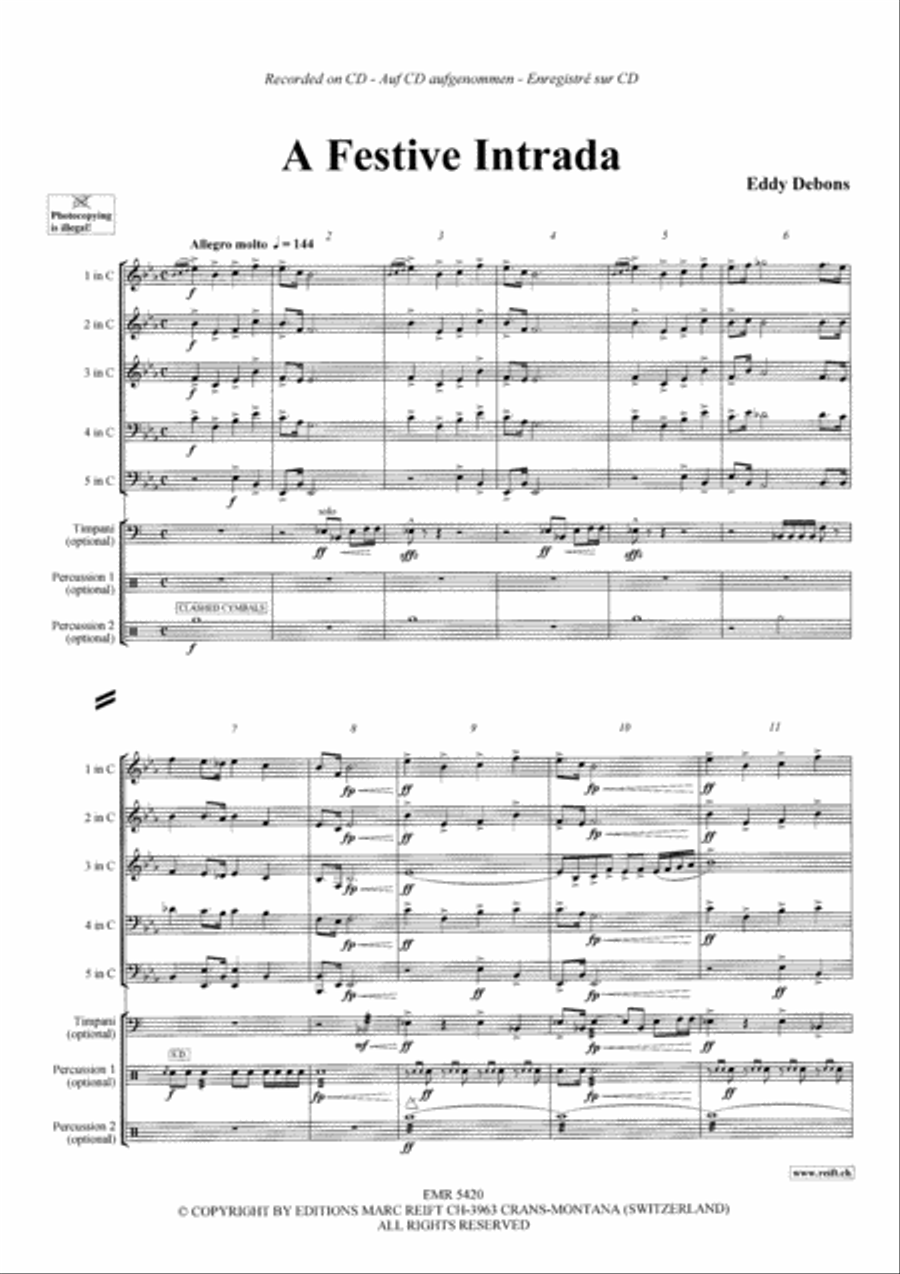 A Festive Intrada Concert Band scores gallery preview page 3