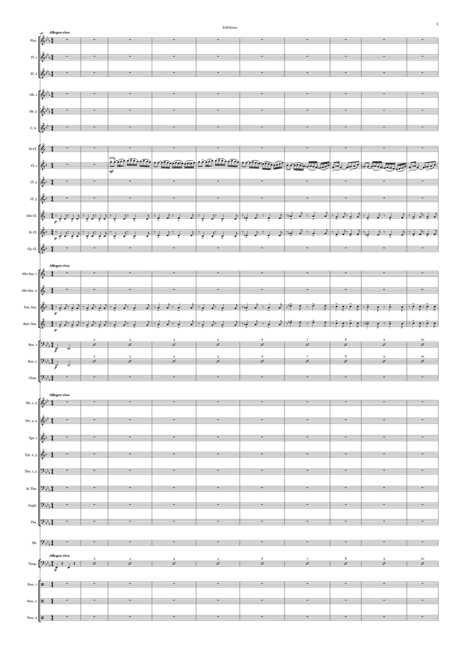 Polovtsian Dances (from the Opera 'Prince Igor') Concert Band scores gallery preview page 5