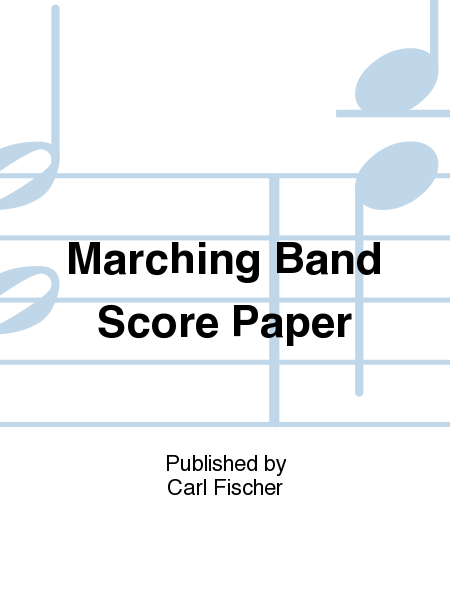 Marching Band Score Paper