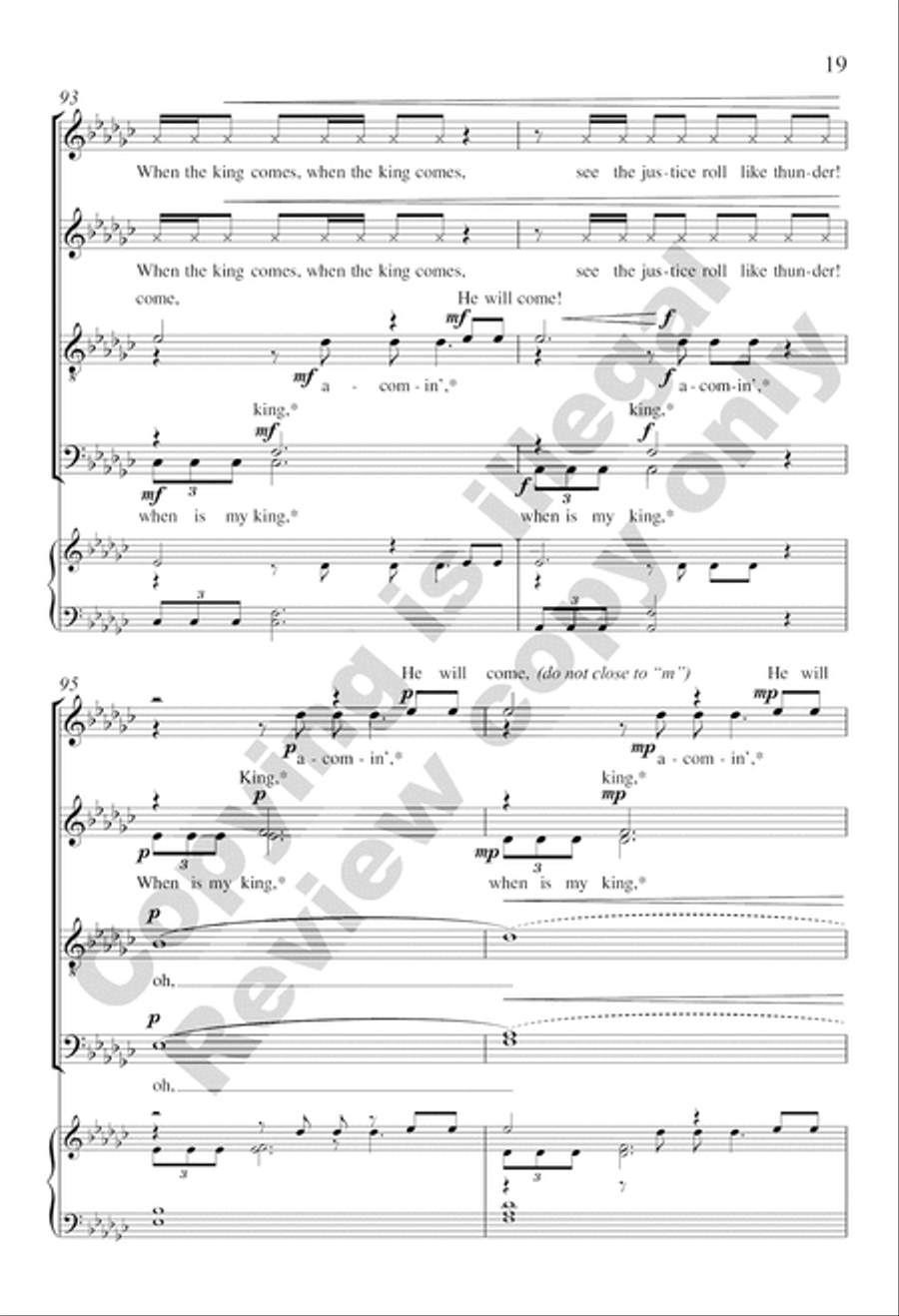 My King Is Comin' Soon 4-Part scores gallery preview page 18