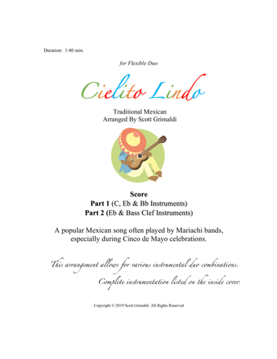 Cielito Lindo - for Flexible Duo (C, Eb, Bb & Bass Clef Instruments) image number null