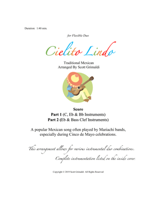 Book cover for Cielito Lindo - for Flexible Duo (C, Eb, Bb & Bass Clef Instruments)
