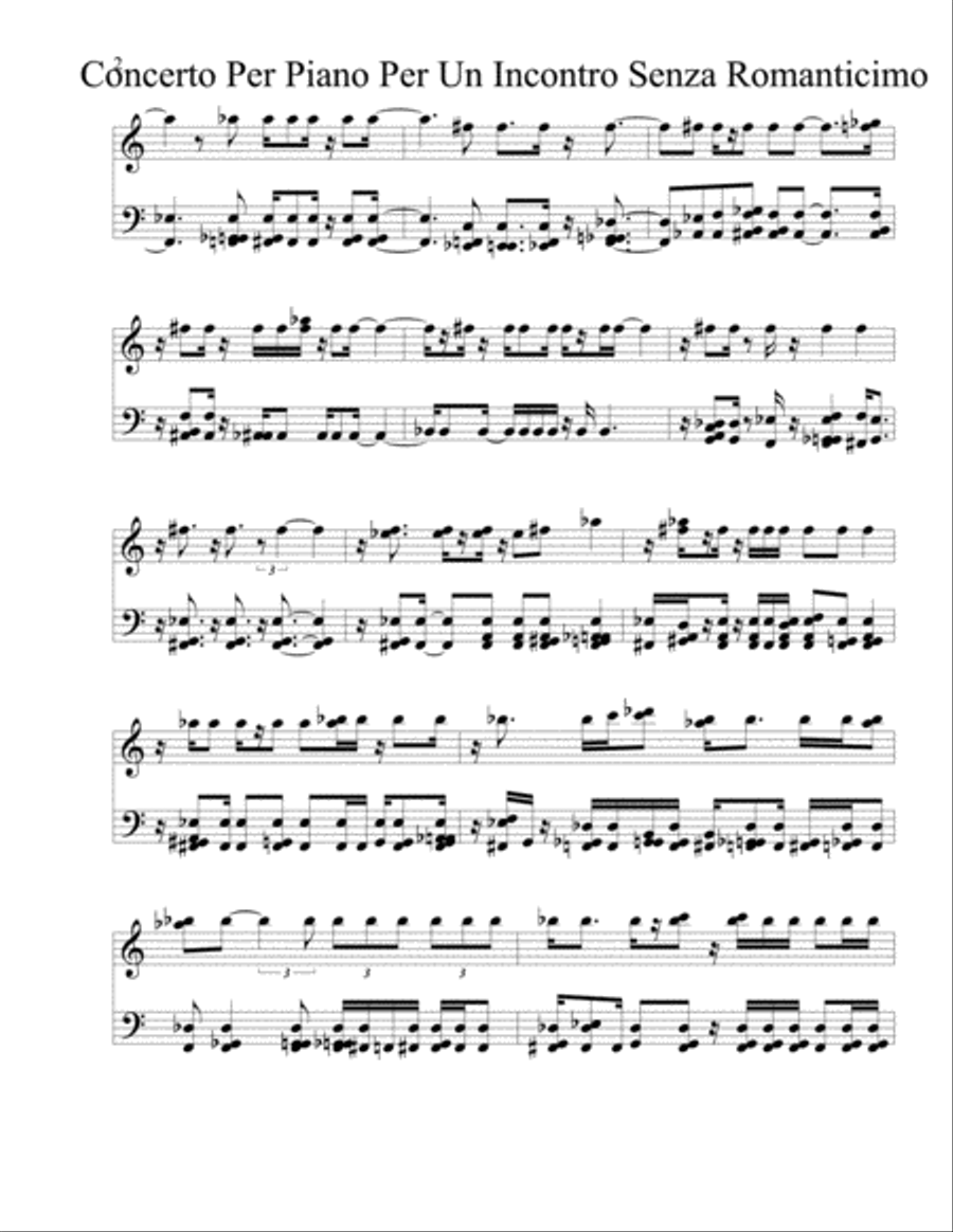 Concerto Per Piano Per Un Incontro Senza Romanticimo in C# Maggiore Piano, Vocal, Guitar scores gallery preview page 2