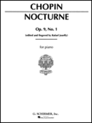 Book cover for Nocturne, Op. 9, No. 1 in B-flat minor