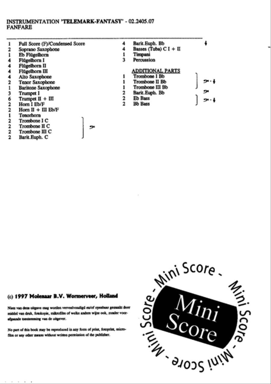 Telemark Fantasy Fanfare Band scores gallery preview page 6