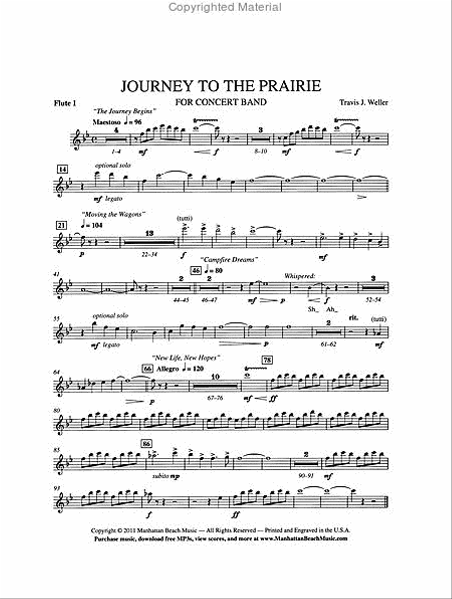 Journey to the Prairie Journey to the Prairie Concert Band scores gallery preview page 4