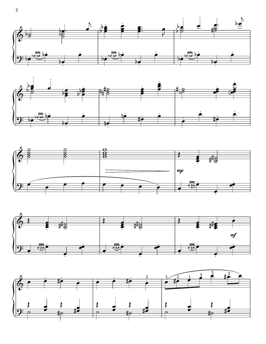Peter And The Wolf March Piano Solo scores gallery preview page 2