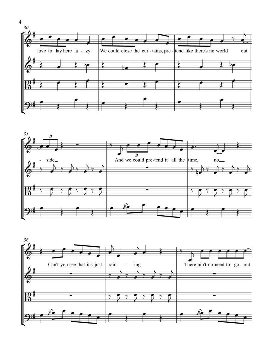 Banana Pancakes String Quartet scores gallery preview page 4