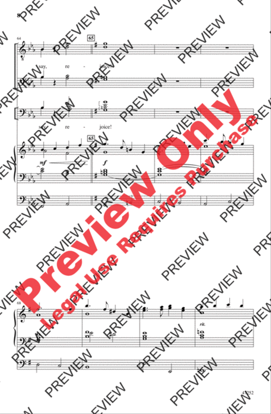 Rejoice, the Lord Is King! 4-Part scores gallery preview page 8