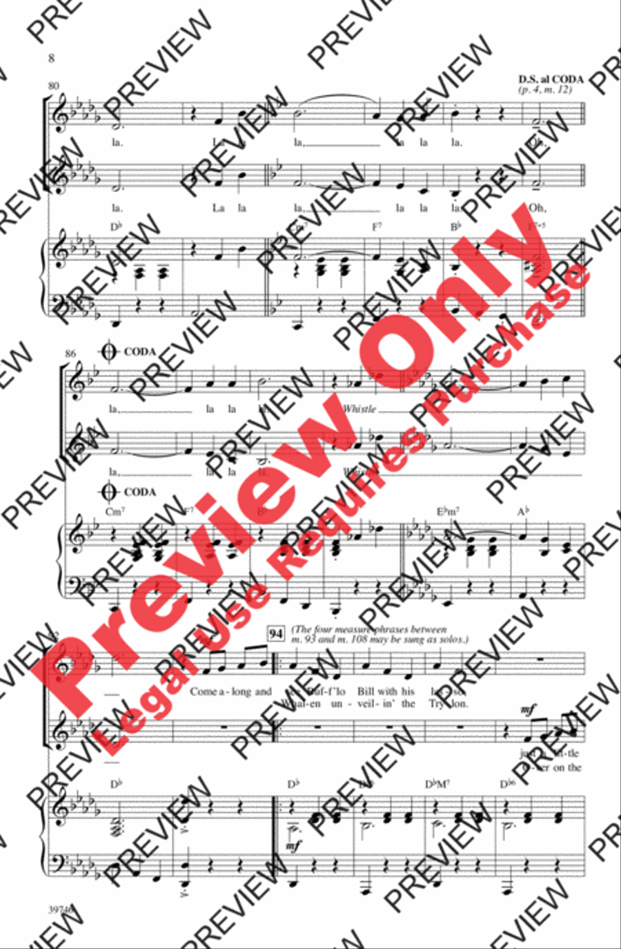 Lydia, the Tattooed Lady Women's Choir scores gallery preview page 8