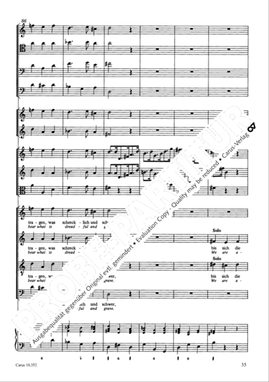From the deepest comes our plea (Aus der Tiefen rufen wir) 4-Part scores gallery preview page 38