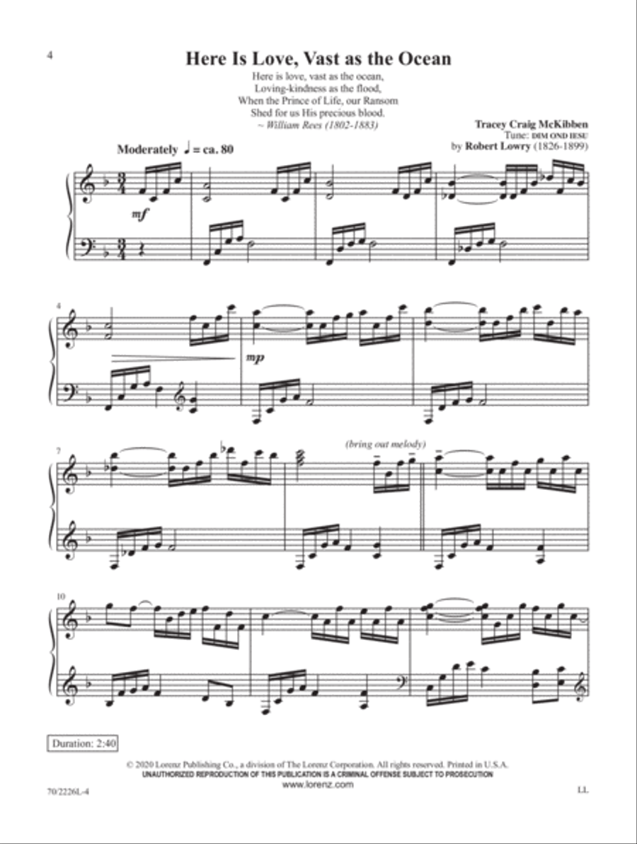 Vast as the Ocean Piano Solo scores gallery preview page 3