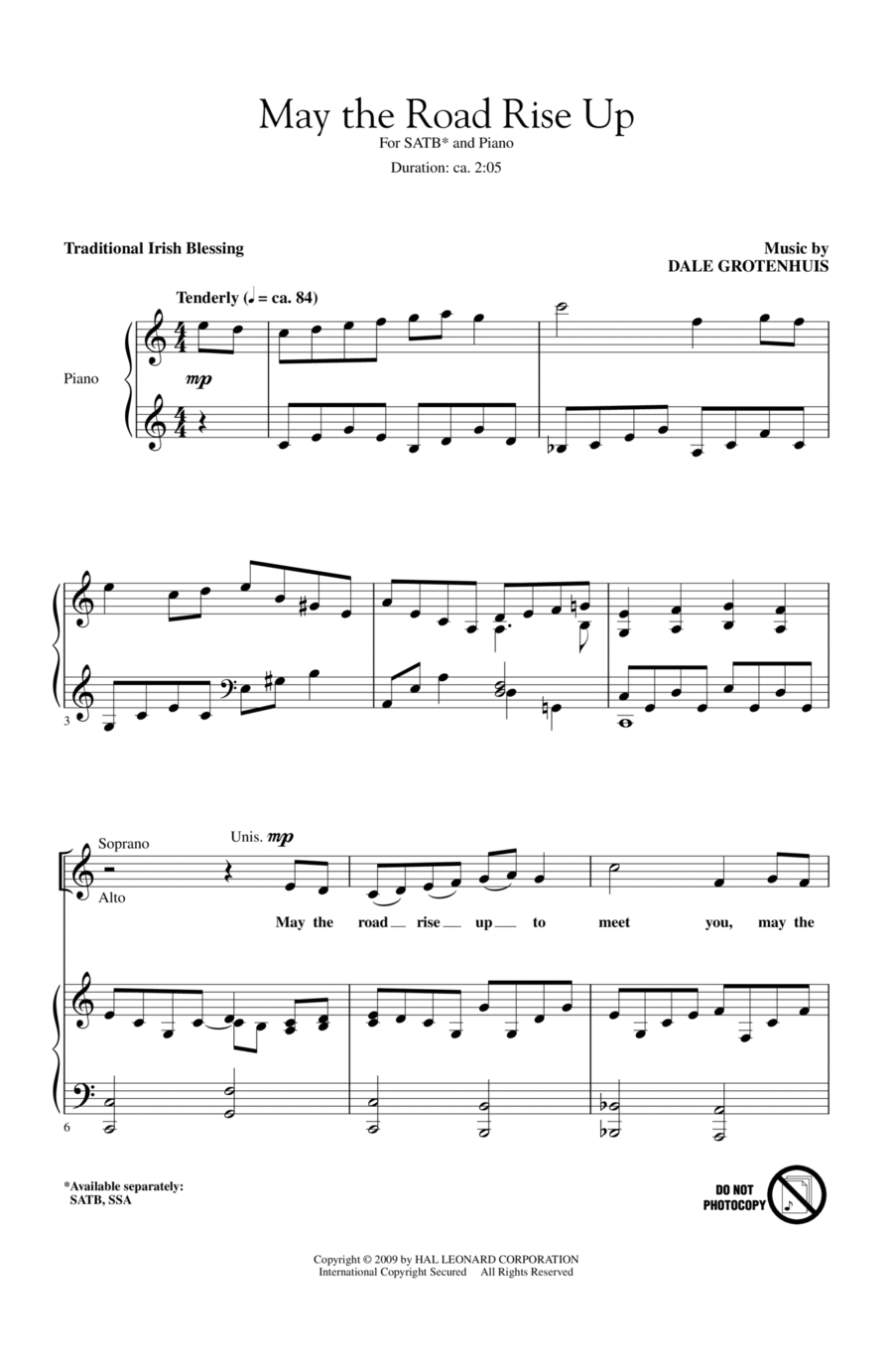 May The Road Rise Up 4-Part scores gallery preview page 1