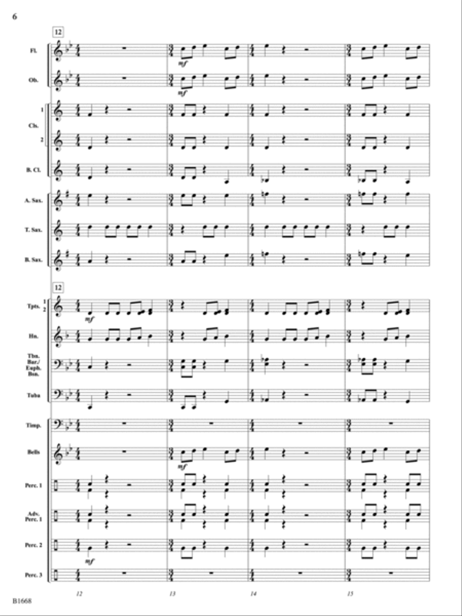 Spirit of the Stallion: Score Concert Band scores gallery preview page 6