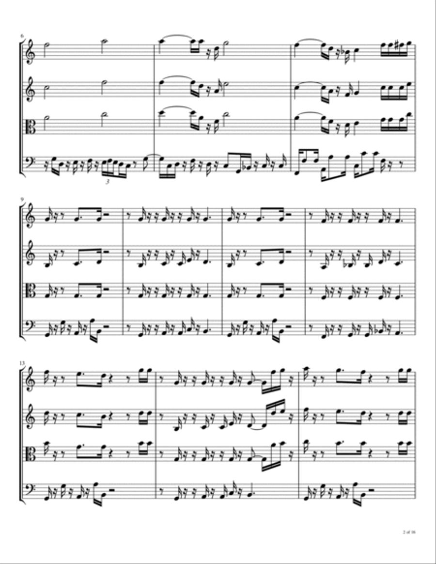 Boogie Down Boogie Down String Quartet scores gallery preview page 3