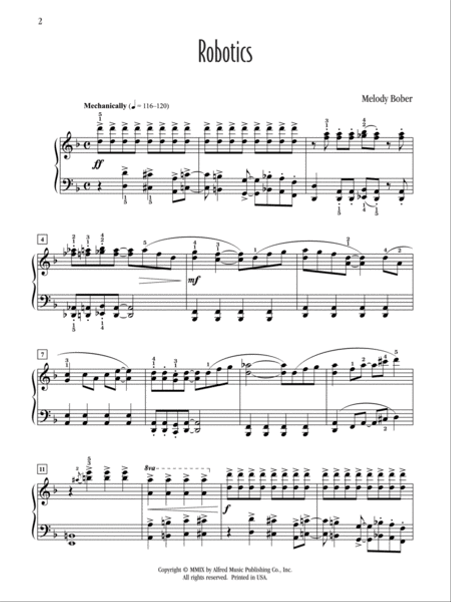 Robotics Piano Solo scores gallery preview page 2