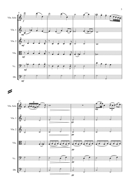 Larghetto, for Solo Violin and Strings (Standard Arrangement)