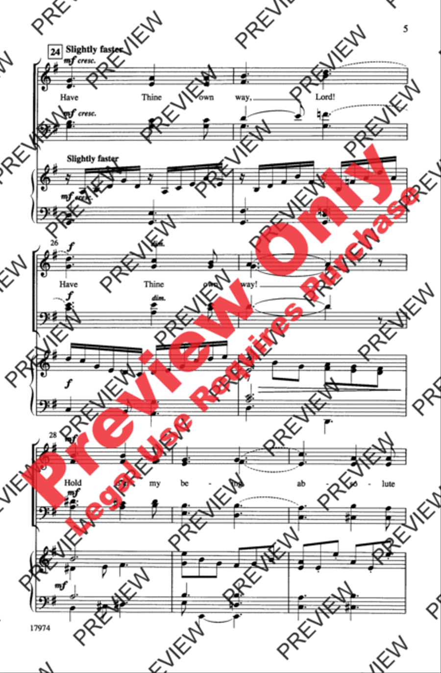 Have Thine Own Way 4-Part scores gallery preview page 12