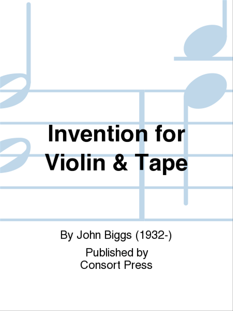 Invention for Violin & Tape Violin Solo scores gallery preview page 1