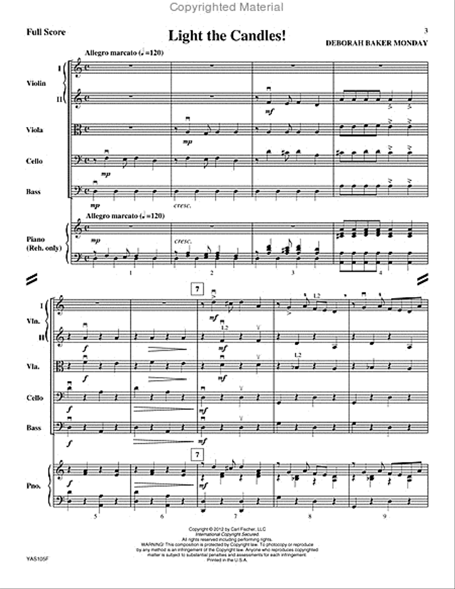 Light the Candles! String Orchestra scores gallery preview page 2