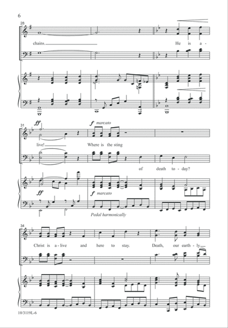 He Is Alive! 4-Part scores gallery preview page 6