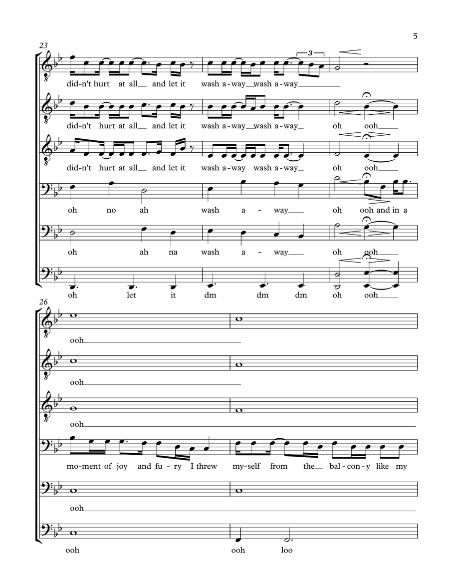 The End Of Love TTBB scores gallery preview page 5