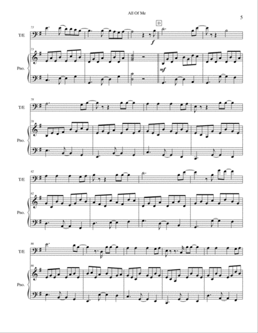 All Of Me Brass Duet scores gallery preview page 5