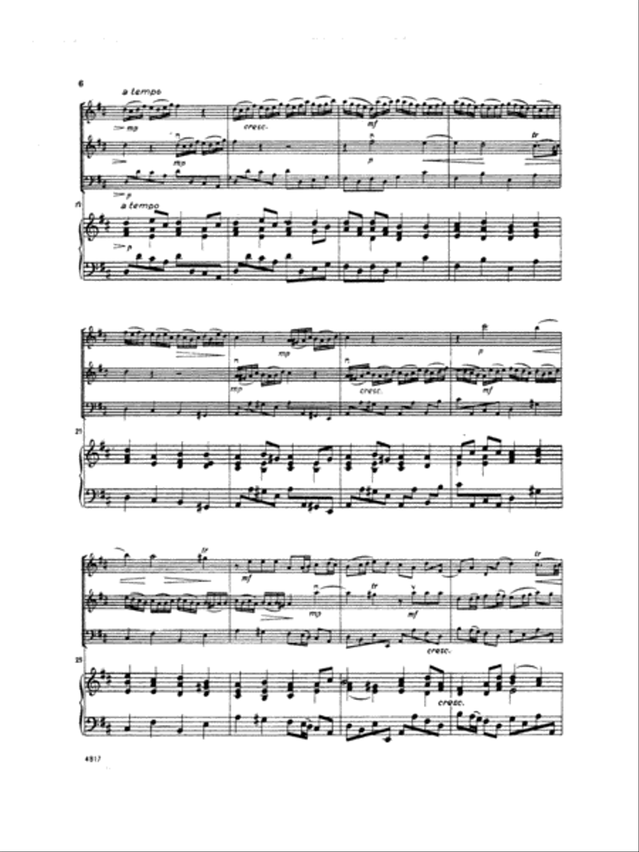 Quantz: Trio Sonata in D Major Part scores gallery preview page 6
