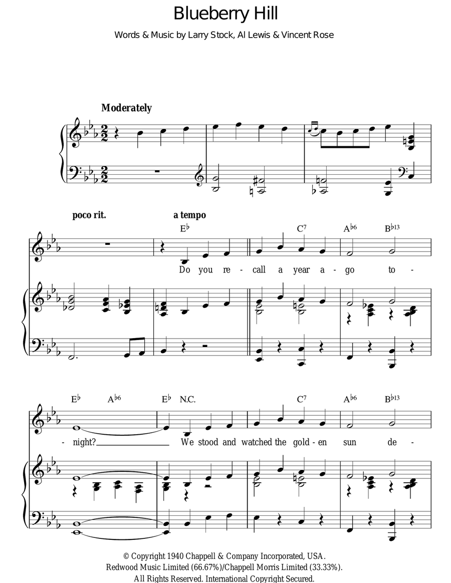 Blueberry Hill Blueberry Hill Acoustic Guitar scores gallery preview page 1