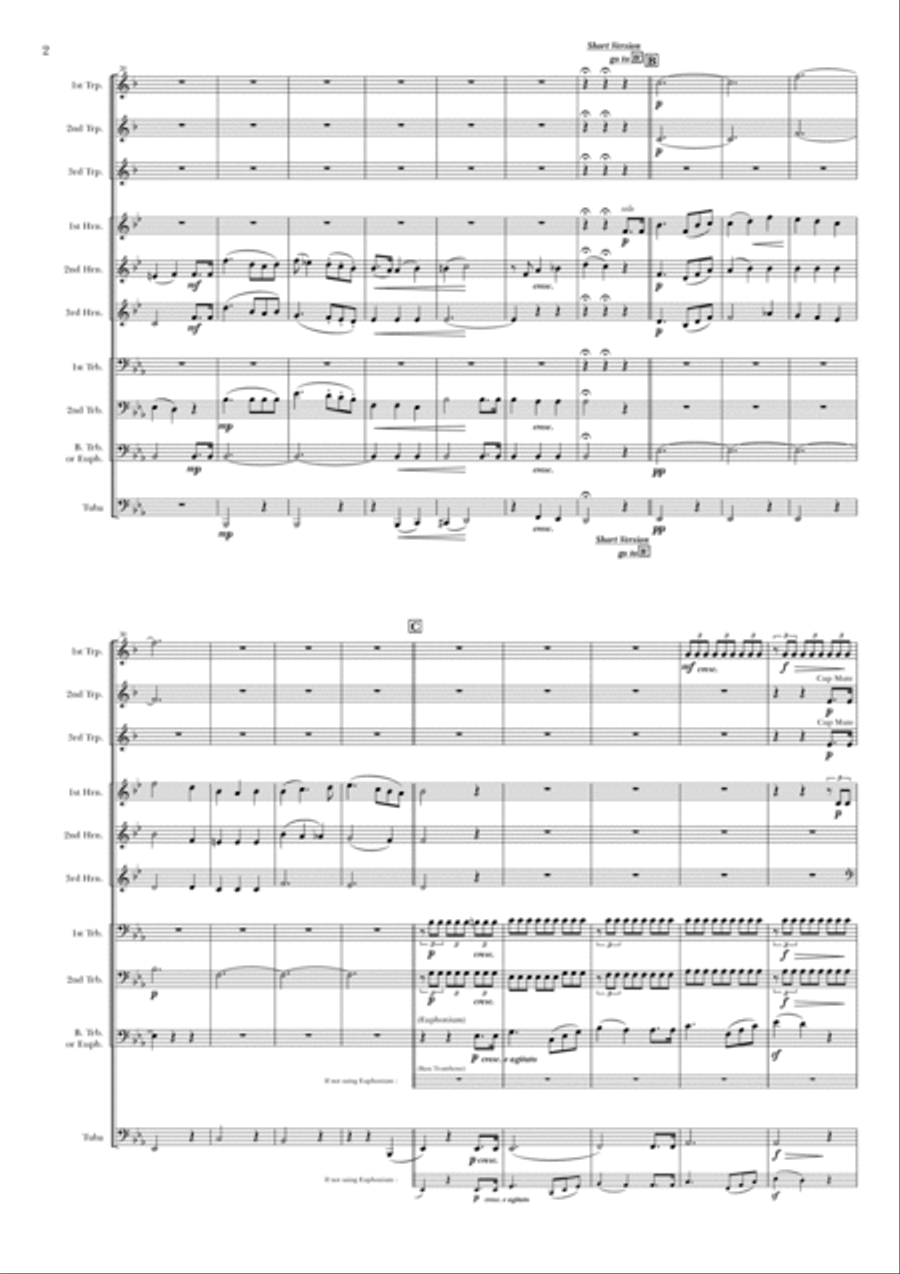 Nocturne from “A Midsummer Night's Dream” Op. 61 for Brass Ensemble Brass Ensemble scores gallery preview page 2