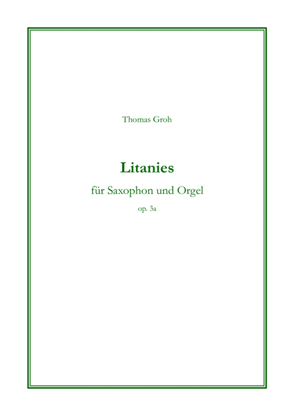 Litanies (for saxophone and organ) image number null